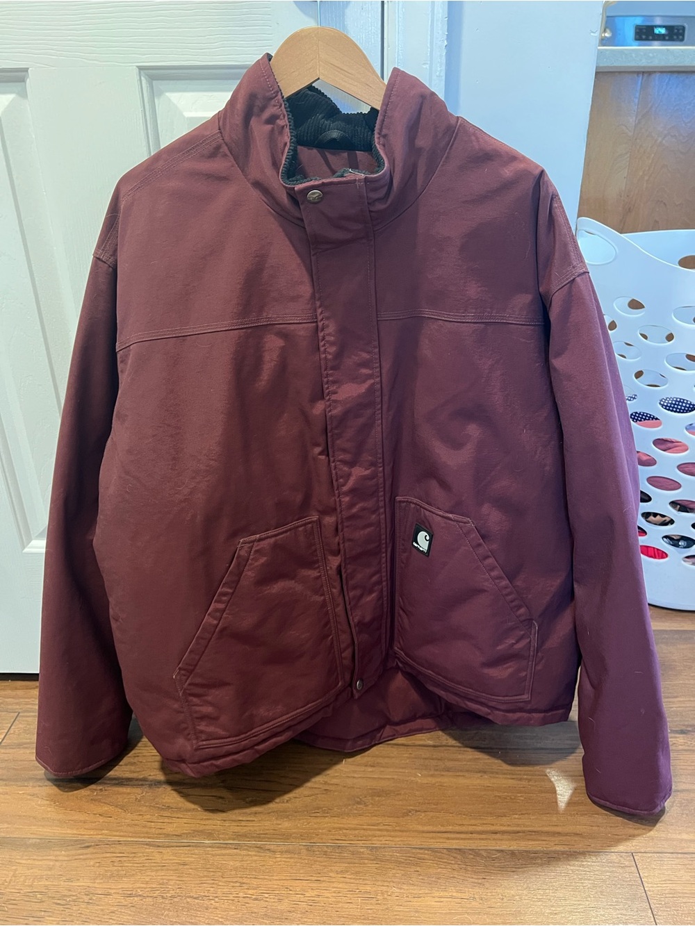 Carhartt Men's Burgundy Quilted Work Puffer Jacket